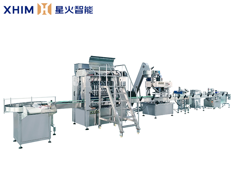 全自動8頭醬料灌裝機-顆粒醬灌裝生產(chǎn)線