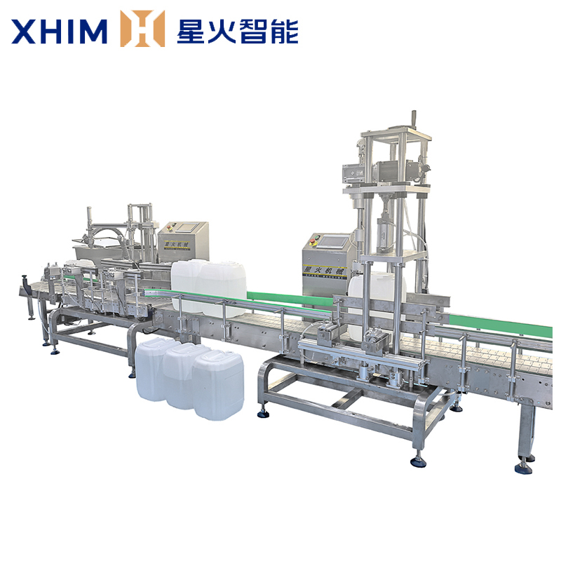 大型稱重灌裝旋蓋機(jī)-全自動(dòng)灌裝旋蓋一體機(jī)